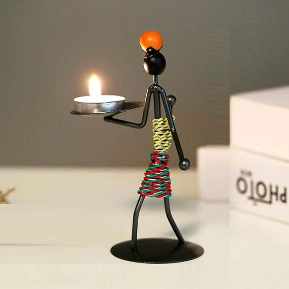 Sculpture Sculpture Decorative Items Animal Statues Garden Figurines Metal Candle Holders Romantic Model Figure Lantern Candle Holders Home Decoration Ornament-I4