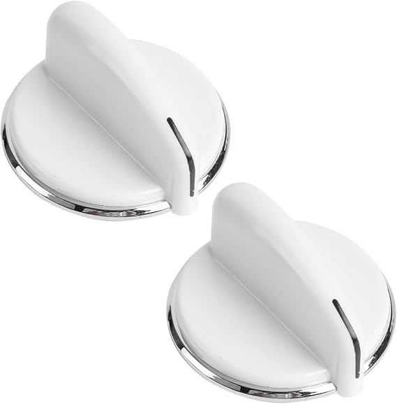 Seentech WE01X20378 Control Knob with METAL - Compatible with General Electric Dryers and Washers Replaces: WH01X10307 WE01X20432 WH01X10460 (Pack 2)