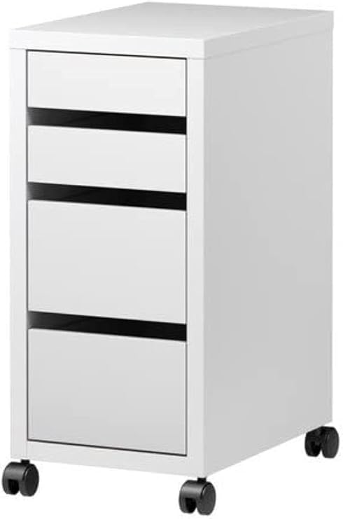 Ikea MICKE Drawer Unit on Wheels 35 x 75 cm White