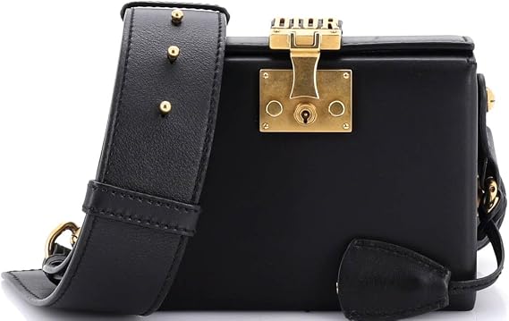 Pre-Loved Dioraddict Lockbox Bag Leather Small, Black