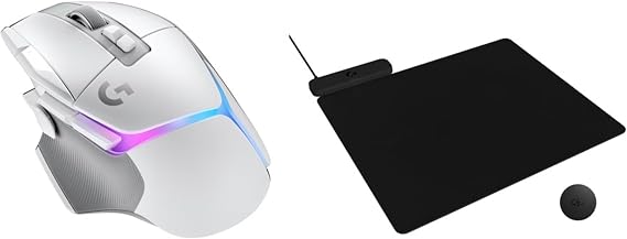 Logicool G502XWL-RGBWH + G-PMP-SE-001 LIGHTFORCE Hybrid Switch Mouse G502X White