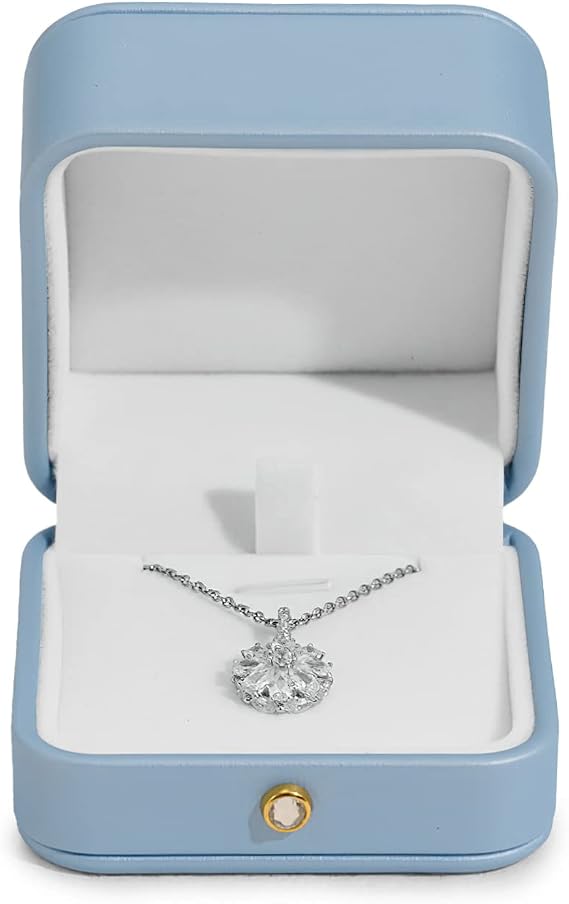 PU Leather Necklace Box Velvet Interior Necklace Gift Box