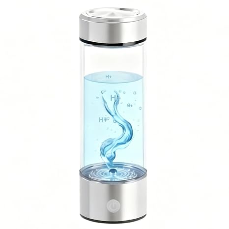 Hydrogen Water Bottle, Powerful Hydrogen Water Generator with SPE/PEM, 14OZ Portable Hydrogen Water Machine, Rechargeable Hydrogen Water Ionizer Machine for Health Support, Home, Travel, Office