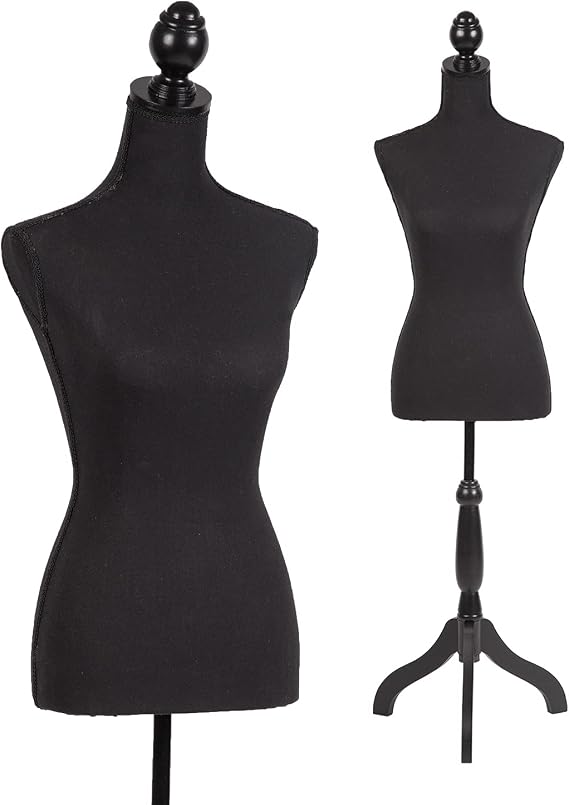 FDW | Female Mannequin Torso | Black | Height Adjustable Dress Form
