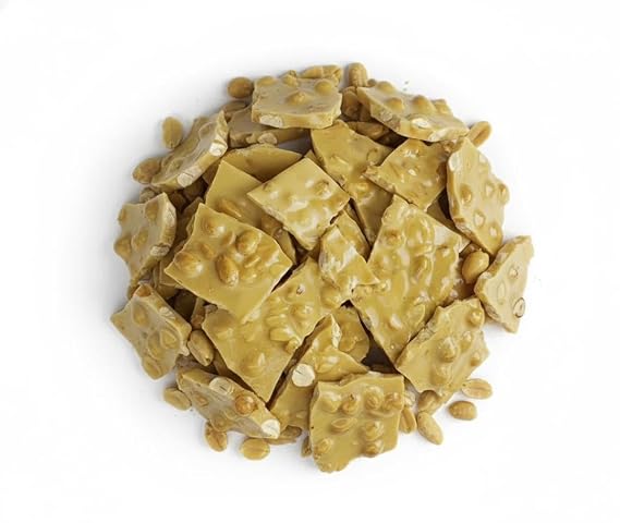 SweetGlob Old Fashioned Peanut Brittle Homemade Style Traditional Crunchy Peanut Candy, Buttery Sweet Classic Brittle, Bulk Candy Bag (4 Pound)