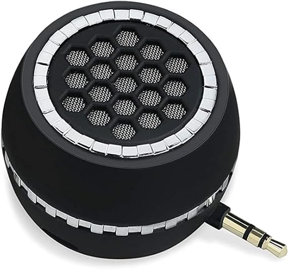 Leadsound Portable Speaker, Crystal 3W 27mm 8 Mini Wireless Speaker with 3.5mm Aux Audio Jack Plug in Clear Bass Micro USB Port Audio Dock for Smart Phone, for Pad, Computer (Black)