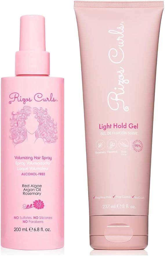 Rizos Curls Volumizing Hairspray & Light Hold Gel Bundle