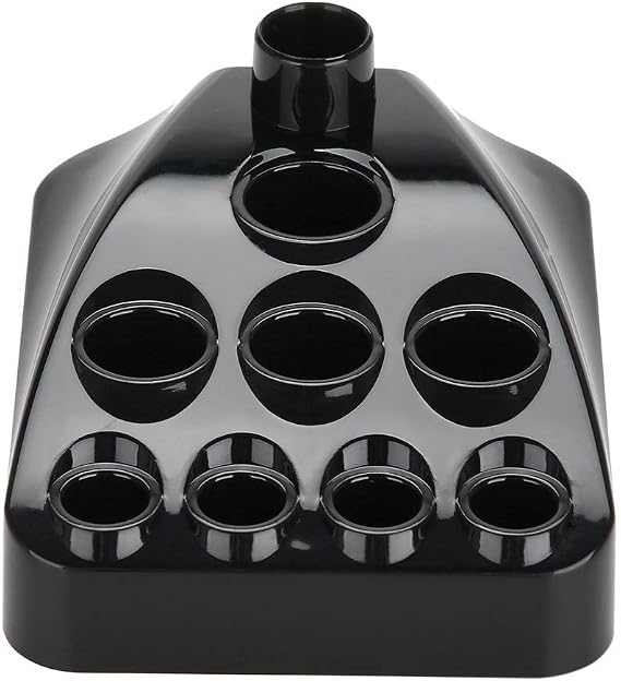 Tool Holder Stand Microblading Pigment Ink Cup Pen Stand Soft Plastic Organizer for Artists and Professionals Black 9x7.5x4cm