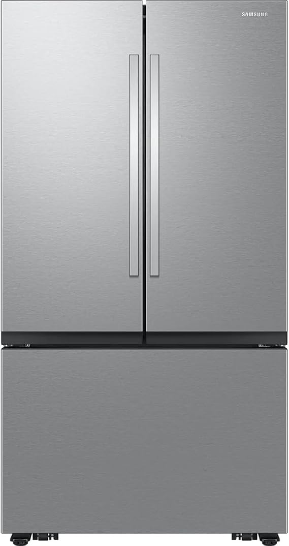 Samsung 27 cu. ft. Mega Capacity Counter Depth 3-Door French Door Refrigerator with Dual Auto Ice Maker, Stainless Steel, RF27CG5100SRAA