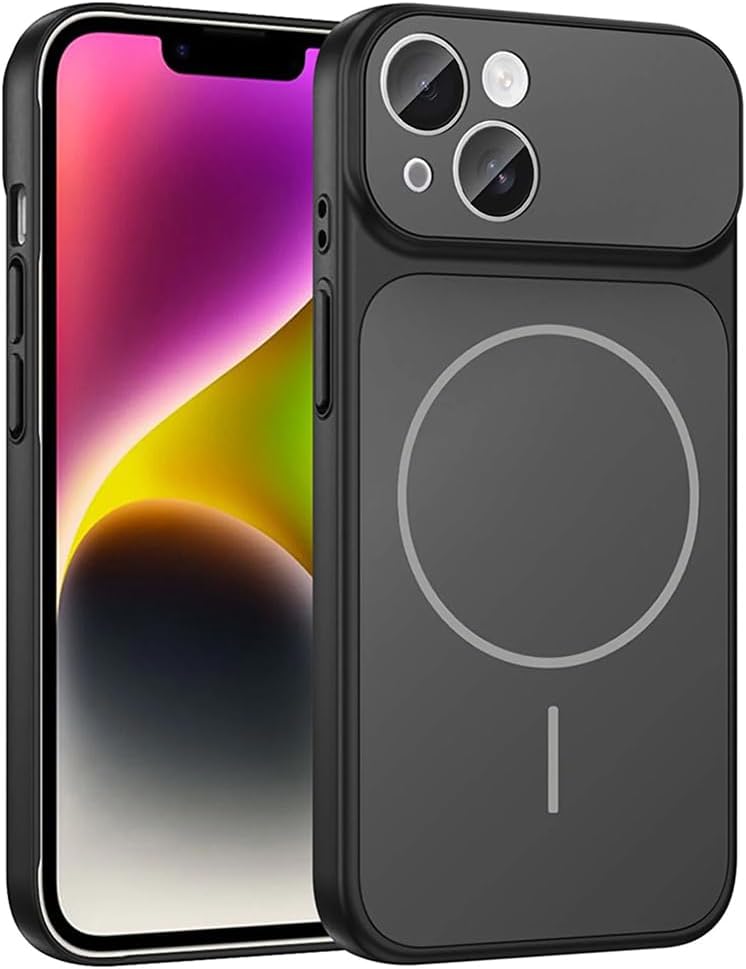 İPhone 13-14 ile Uyumlu 17 Pro Görünümlü Magsafe Destekli Kablosuz Şarj Özellikli Kamera Lens Korumalı Şık Metal Görünümlü Telefon Kılıfı