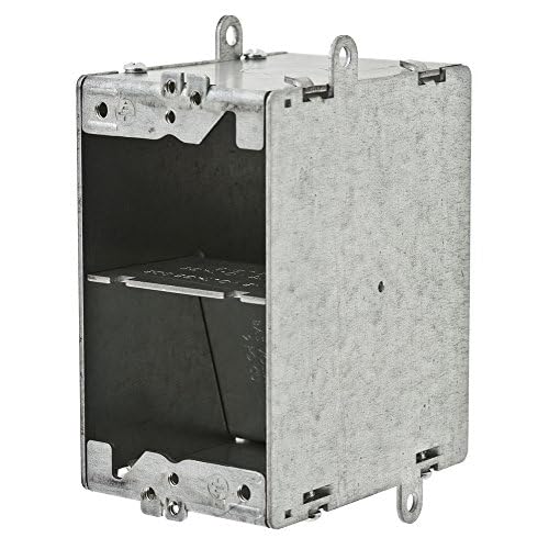 Bryant Electric RJ600 JLOAD Multimedia Box, 2½-Inch Deep with Seven 7 ½-Inch Knockouts, Non-Metallic Sheathed Cable Clamps On Each Side