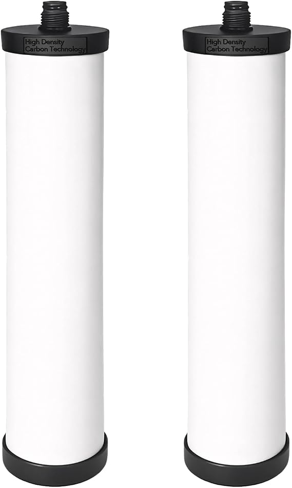 2 Pcs FRX-02 Ceramic Water Filter Cartridge Compatible with Franke for Filterflow and Triflow FR9455 FRX-01 W9223021 Undersink Water Filtration System, Effectively Filters Impurities