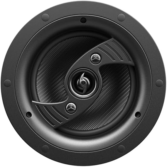 in-Ceiling Round Speaker 7.08" Cutout Diameter,Borderless Processing,50 Watts,in-Wall & in-Ceiling Flush Design for Home Surround System(White) House Audio, Home Theater, Indoor or Covered
