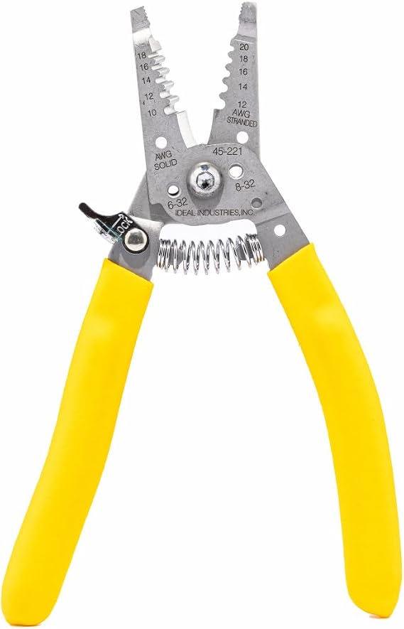 IDEAL Electrical 45-221 Reflex Super T-Stripper Wire Stripper, Stainless Steel, 8-16 AWG Solid, 10-18 AWG Stranded