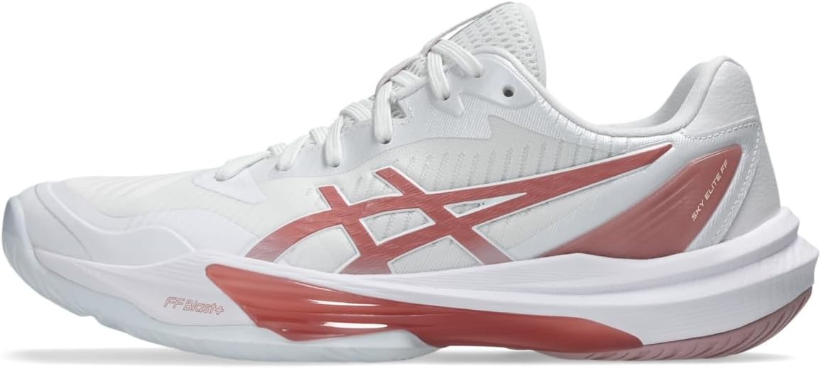 Asics Women's Sky Elite FlyteFoam 3 Volleyball Shoes, White/Morganite, 7