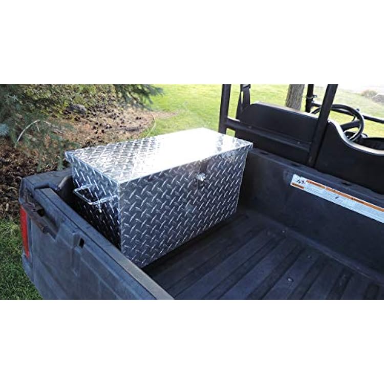 Polaris General Direct Attach Aluminum Diamond Plate 24 inch Tool Box Fits all Polaris General All Welded Seams Handles on both Ends Lockable