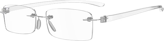 Eyekepper Reader Small Lens Rimless Reading Glasses Men Women