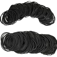 New Star Tattoo Black Elastic Rubber Bands Size #16 600Pcs for Office, Money, School, Home - 38mm - Synthetic Rubber