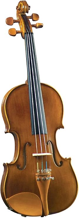 Cremona SV-150 Premier Student Violin Outfit 4/4 Full Size Hand-Carved Spruce & Maple, Boxwood & Ebony Fittings, US-Made Prelude Strings for Beginner & Advancing Students