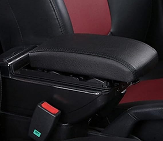 Armrest Storage Box Compatible with Hyundai I20 2012 2013 2014 2015 2016 2017 2018 Leather Car Center Console Armrest