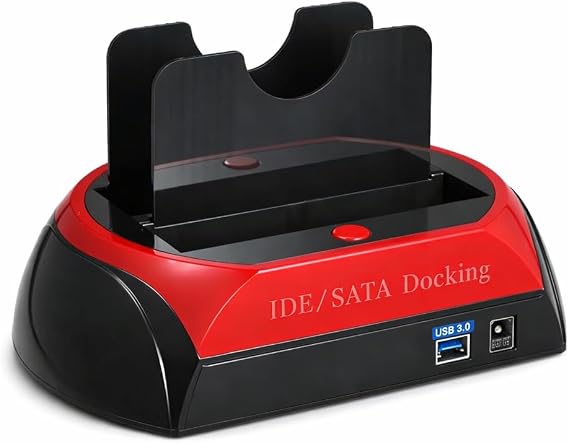 USB 3.0 HDD Docking Station, 2.5" 3.5" IDE/SATA Disk Okuyucu, Offline Klonlama Özellikli Harici Disk Yuvası, 5Gbps Hızlı Veri Transferi
