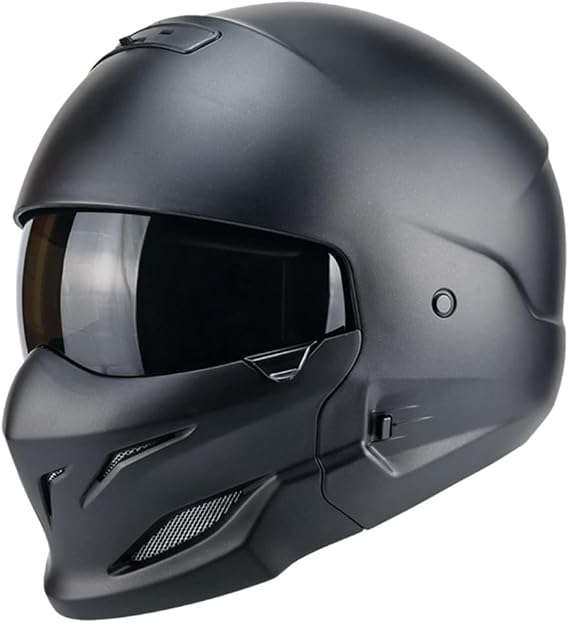 Modular Motorcycle Helmet DOT Approved, Open Face 3/4 Full Face Mode Helmet