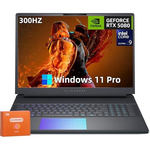 Alienware 2025 18 Area-51 Gaming Laptop - Intel Ultra 9 275HX Up to 5.4GHz, NVIDIA RTX 5080 GDDR7, 18 2.5K QHD 300Hz, 64 GB DDR5, 4 TB SSD, Backlit KB, wWindows 11 Pro & Office Lifetime