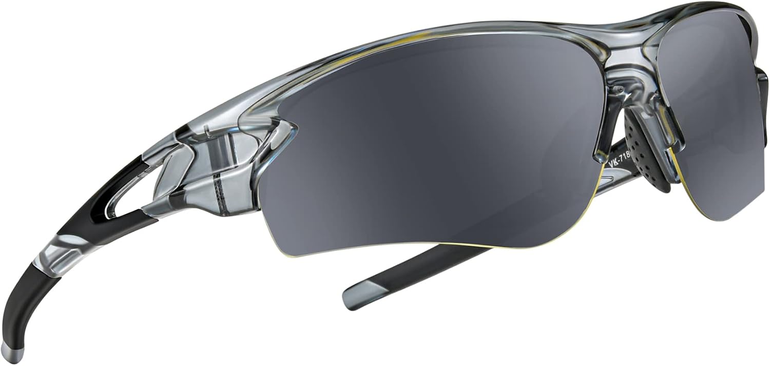 TAC Polarized Sports Sunglasses - UV400 Lens - for Men Women Youth - Baseball Fishing Cycling Running Golf Motorcycle