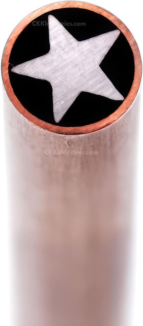 Mosaic Pin - (0.250 (1/4) Inch Diameter) - (897CA) - (Copper Outer Material)(Aluminum Inner Material) - Decorative Knife Handle Pins and Rods for Fixed Blade Knives