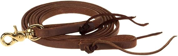 NRS 1/2in Heavy Oiled Harness Roping Rein N/A Horse