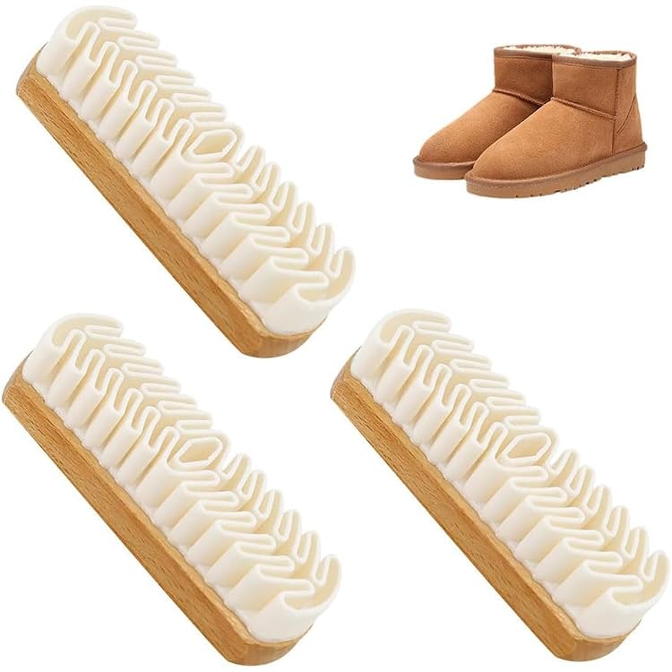 Suede Shoe Brush, 2026 New Rubber Polish Eraser with Soft Bristle Brush for Suede Cleaner and Nubuck Brush 3 Pack