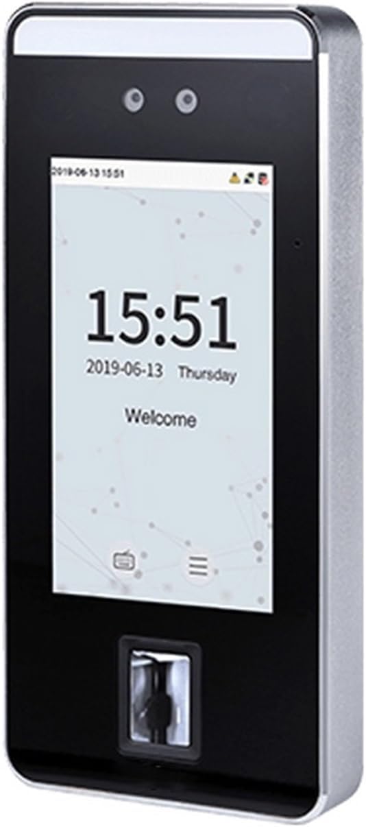 Time Clock, SpeedFace-V5L Dynamic Face Recognition Fingerprint Time Attendance Machine Door Access Control System,Clocking in Machine for Employees Small(Speedface-v5l-id-1
