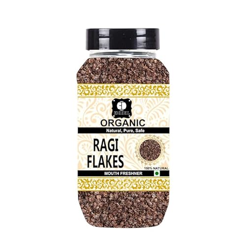 EDZZEL Organic Ragi Flakes Finger Millet Traditional Premium Quality Hygienically Packed | Vegan | Gluten Friendly | NON-GMO | Indian Origin  Pack of 1  100 Gm