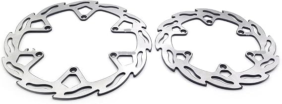 260/220mm Front And Rear Brake Discs Rotors Compatible With EXC SX XC-W FE TE EX ECF MC 125-570 And Similar Models(FRONT AND REAR)