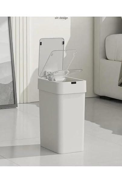 9 Litre Sensörlü Otomatik Çöp Kovası, Beyaz, 32 x 23 cm