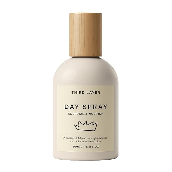 Third Layer Day Spray Body Oil, Warm Vanilla & Sandalwood, 3.3 fl oz | Jojoba, moringa & green coffee, naturally scented, alcohol & paraben-free, fast-absorbing, for daily body hydration
