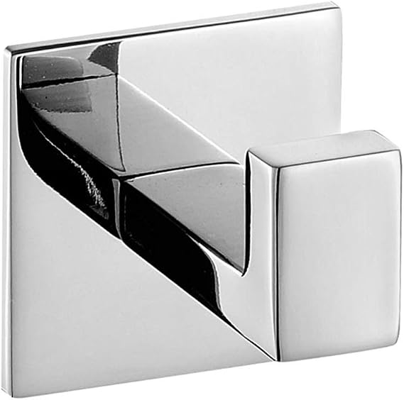 Stainless Steel Bathroom Towel Hook Self Adhesive Robe Coat Hook in Bathroom,No Screw Need and Chrome Finish ...