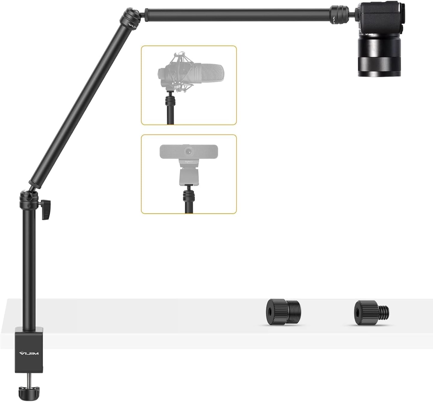 VIJIM LS08 Table Tripod with Clamps and Sleeves three-piece Black