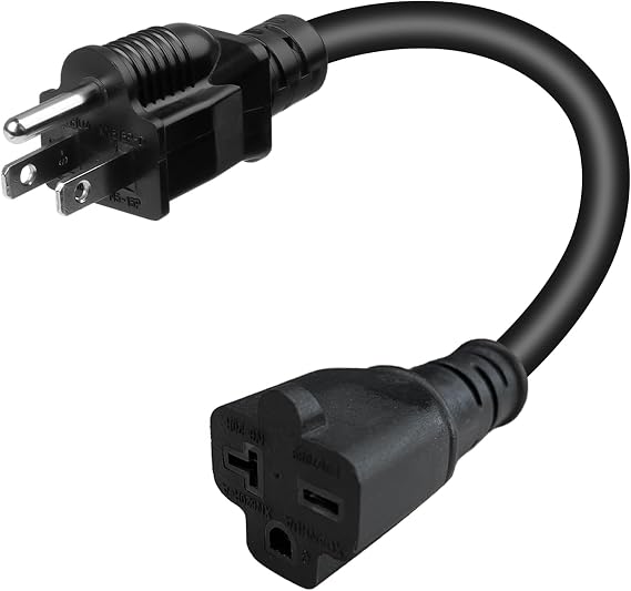 Morec Nema 5-15P to 6-20R Adapter 120V/240V Adaptor Connector 15A Household Plug to 6-20 Receptacle Adapter Cord