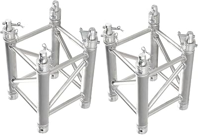 2PCS-0.5M1.64ft,11.42 x 11.42 290 mm x 290 mm Straight Square Aluminum Truss Segment for Audio Lighting for Light & Speakers Stage Platform Hardware Music Equipment Hanging Mount