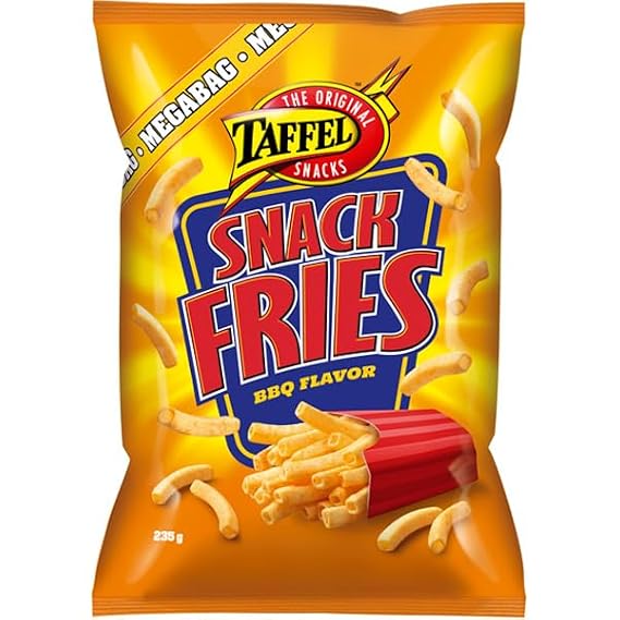 Taffel Snack Fries BBQ flavored chips 10 Packs of 235g SOPOSOPO pack (SOPOSOPO)