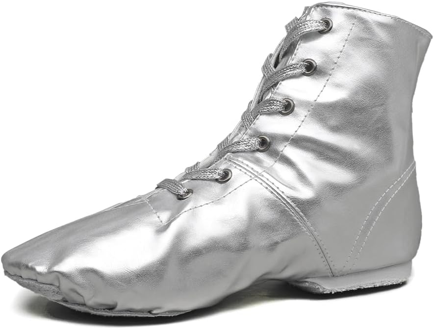 MSMAX Jazz Dance Shoes for Girls PU Costume Boots for Boys