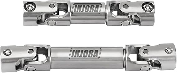 INJORA Stainless Steel Center Drive Shafts for 1/24 RC Crawler FMS FCX24M