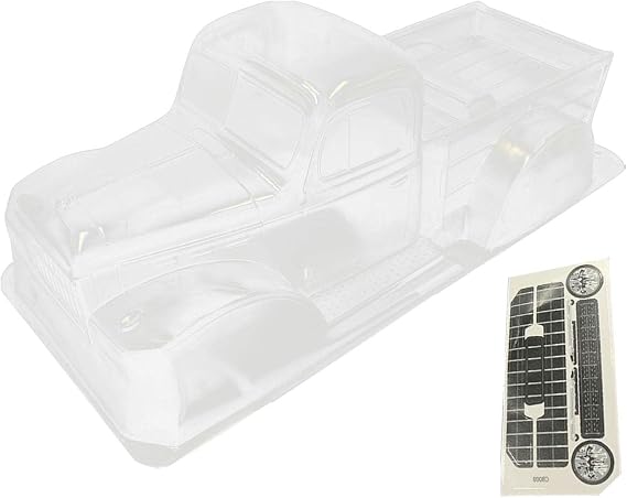 313mm Wheelbase Body Shell, RC Clear Body for 1:10 Truck Model Car Parts