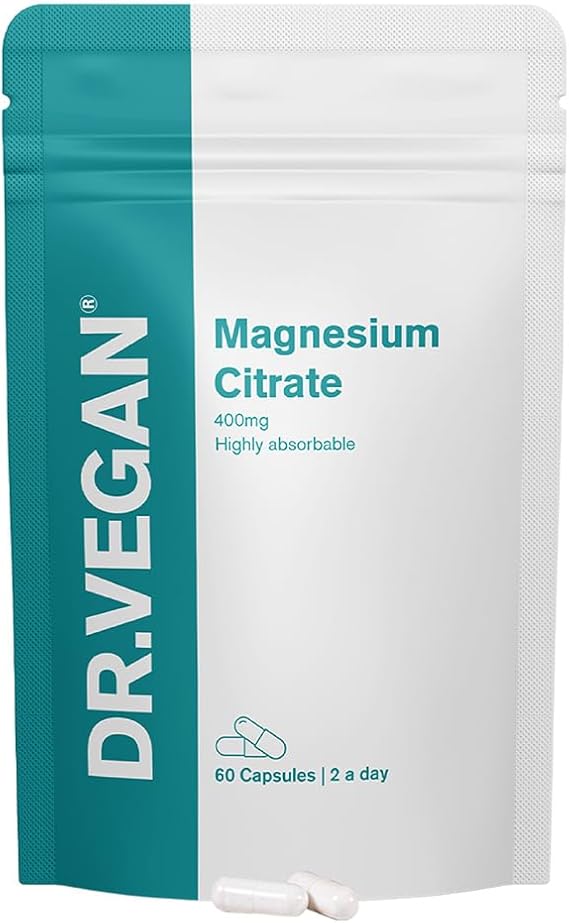 DR.VEGAN® Daily Magnesium Citrate 400mg Elemental Magnesium | 60 Capsules