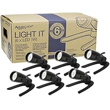 Aquascape 1 Watt LED Pond and Garden Spotlight Pack (Set of 6), Waterproof | 84045