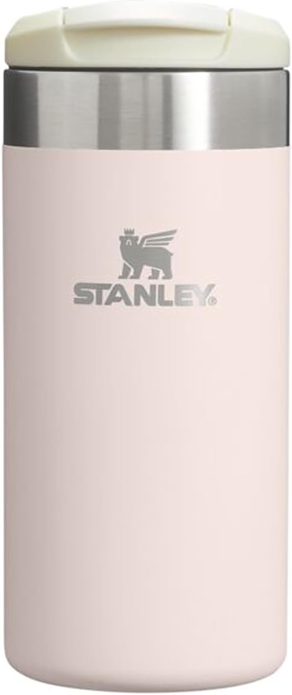Stanley 1913 Aerolight Transit Travel Mug 0.35L - Keeps 4 Hours Hot - 6 Hours Cold - Dishwasher Safe - Leakproof - Car Cup Holder Compatible - Insulated Coffee Cup - Rose Quartz