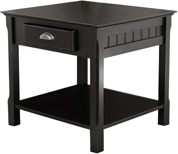 Winsome Wood Timber Occasional Table, Black, 21.97 x 21.97 x 22.05 inches
