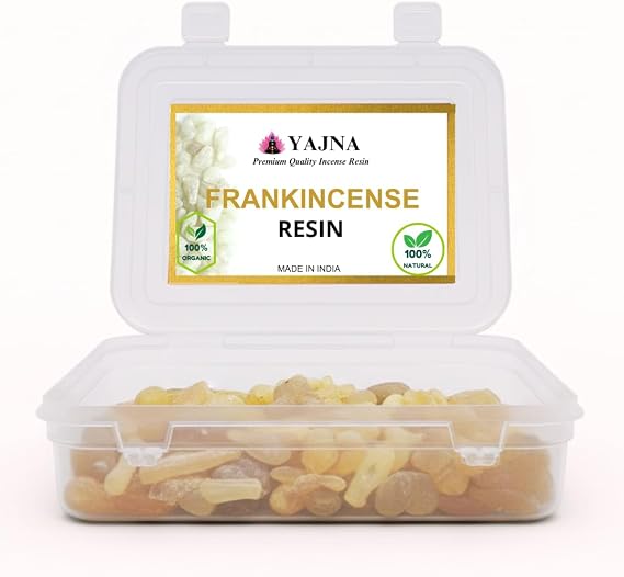 100% Pure-Indian-Frankincense-Resin-By-Yajna Natural-Organic-Sacred-Resin-Cleansing Aromatic-Incense-Tear-Rock-Sap Ideal-for-Meditation-Rooms-Yoga-Studios 1Lb-453.6-Grams-16-Ounce