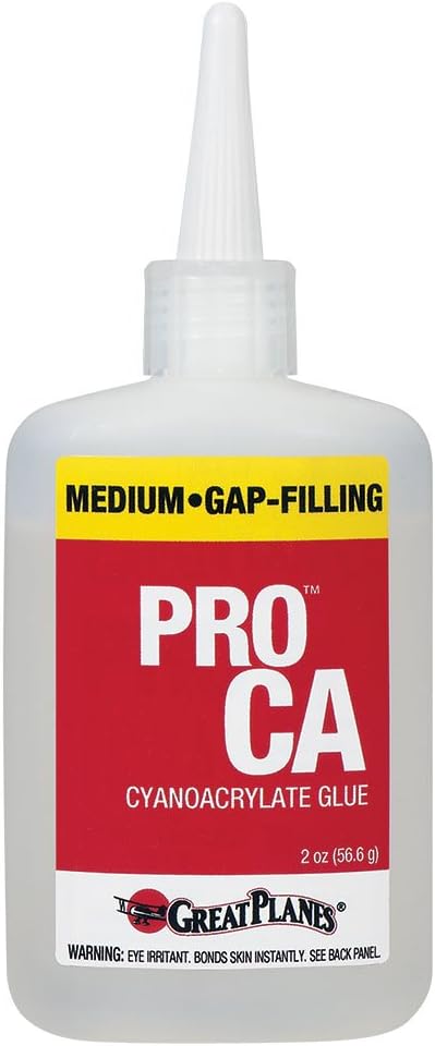 Great Planes Pro CA Adhesive Glue, CA+ Medium (2 Ounces)